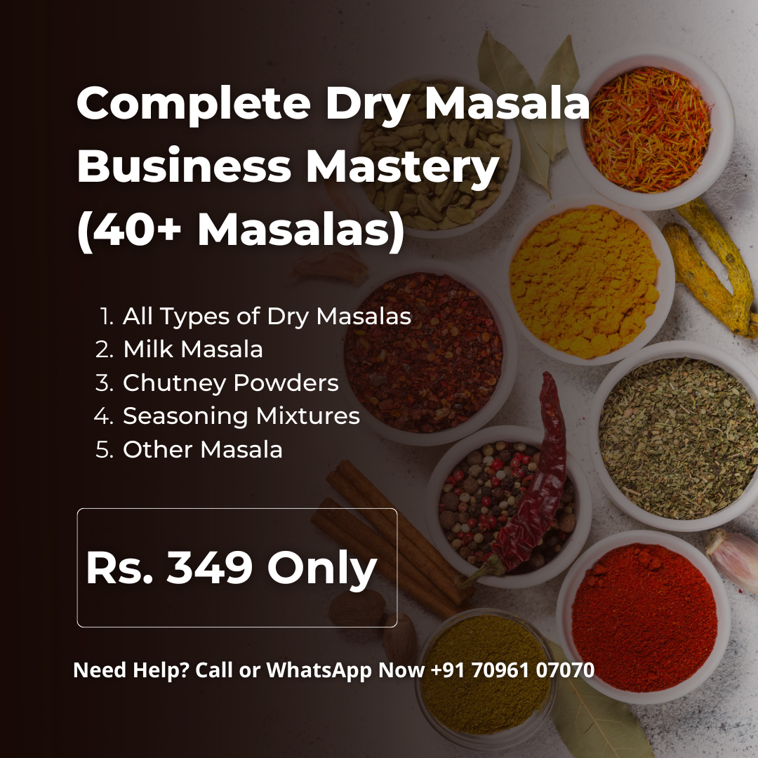 Start your Own Natural Dry Masala Business From Home Online Workshop - Jain & Regular